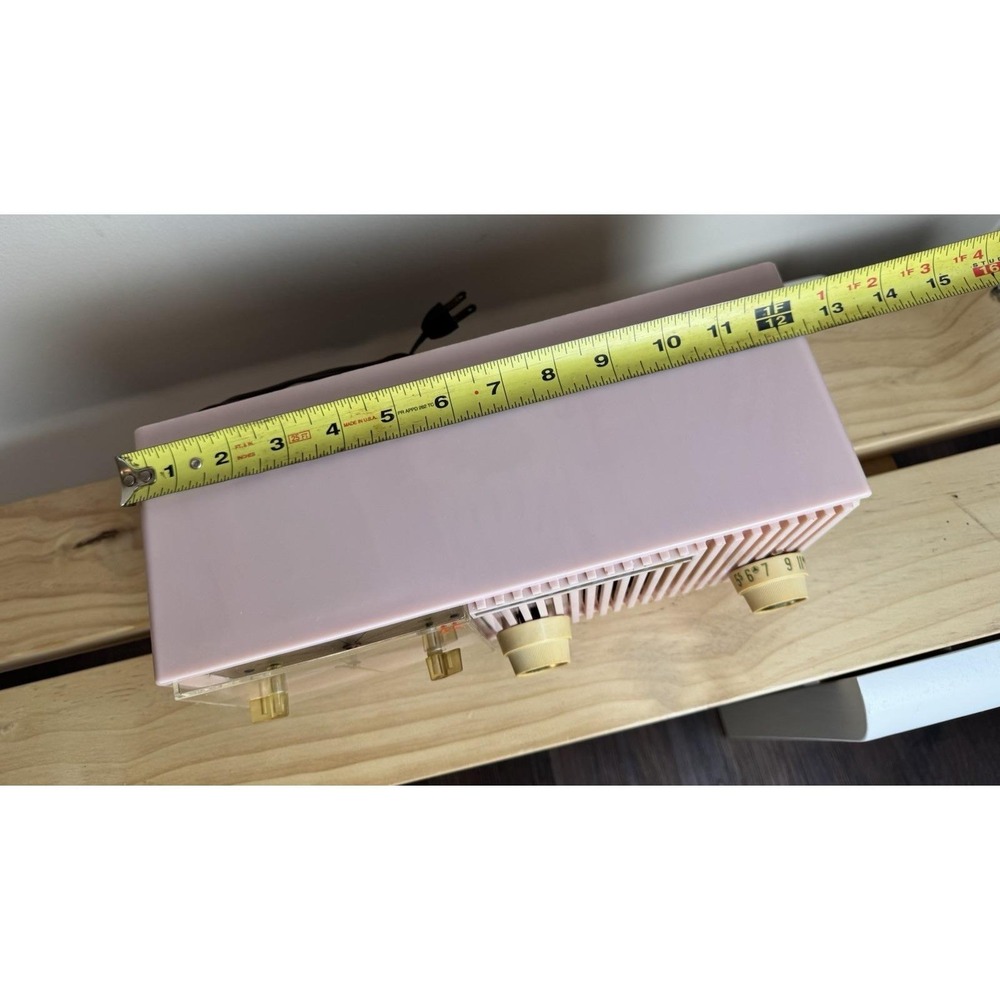 VTG Pricilla Pink Motorola 57CF Alarm Clock AM Radio 1950s Sputnik Retro Works - Picture 11 of 13